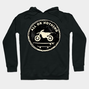 Motorcycle Surf Skate All OR Nothing (White) Hoodie